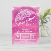 それに雨水彩画のシャワーの招待状のピンクをして下さい 招待状 (スタンド正面)