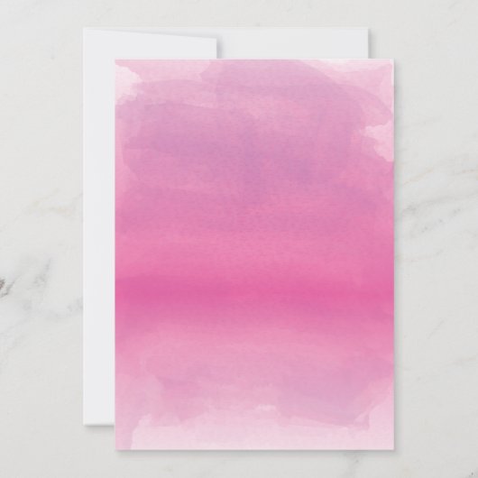 それに雨水彩画のシャワーの招待状のピンクをして下さい 招待状 (裏面)