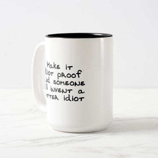 それに馬鹿の証拠をすれば誰かは…発明します ツートーンマグカップ (正面左)