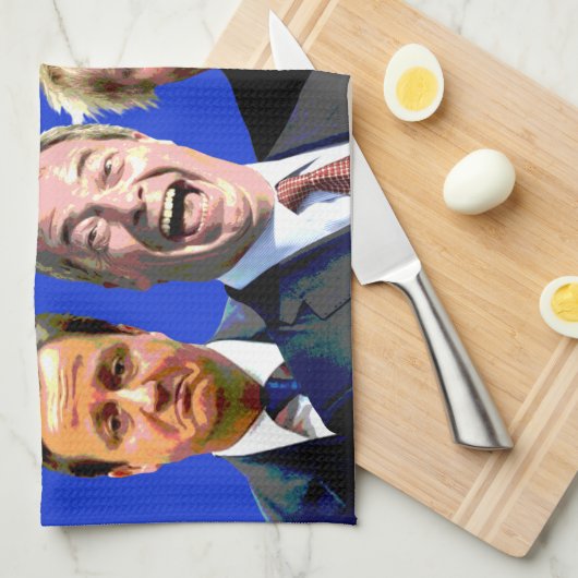 それに、BREXITあります茶番劇のおもしろいの反Brexitメッセージが直面して下さい キッチンタオル (四つ折り)