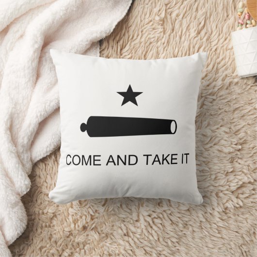 それにGonzalesのテキサス州の旗の戦いを取ります来て下さい クッション (ブランケット)