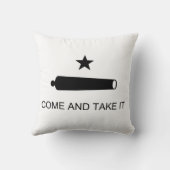 それにGonzalesのテキサス州の旗の戦いを取ります来て下さい クッション (裏面)