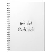 それのための仕事の懸命の明らかなハードワーク毎日 ノートブック (正面)