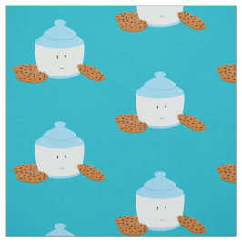 それのまわりのクッキーが付いている微笑のクッキー用の瓶 ファブリック