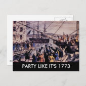 それのようなお茶会のパーティーは1773年です インビテーションポストカード (正面/裏面)