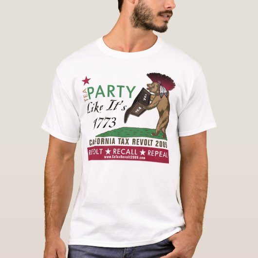 それのようなお茶会は1773廃止新しい税のTシャツです Tシャツ (正面)