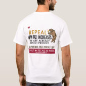 それのようなお茶会は1773廃止新しい税のTシャツです Tシャツ (裏面)
