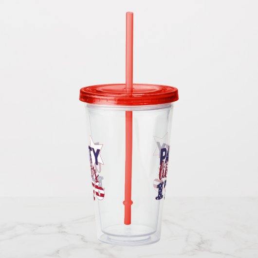 それのようなパーティーは1776年-米国旗のタイポグラフィです アクリルタンブラー (右)
