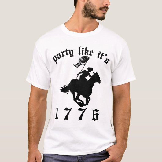 それのようなパーティーは1776年-黒です Tシャツ (正面)