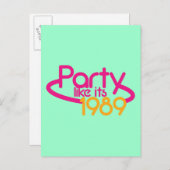 それのようなパーティーは1989年です インビテーションポストカード (正面/裏面)