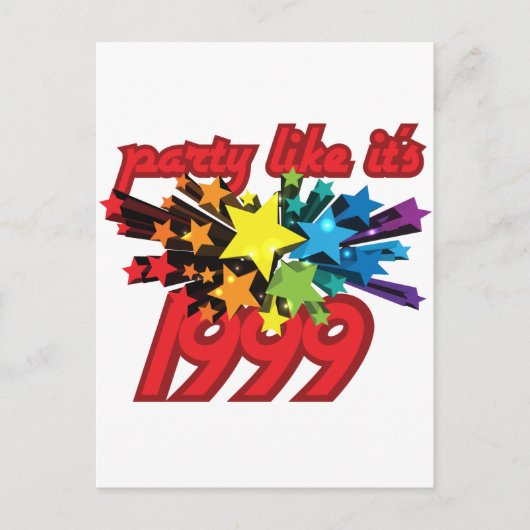 それのようなパーティーは1999年-スターの力です インビテーションポストカード (正面)