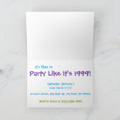 それのようなパーティーは1999®™招待状-デザイン01です 招待状 (内部)