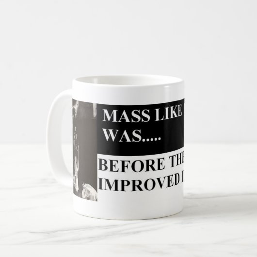 それのような固まりはそれらがそれを改良した前にありました コーヒーマグカップ (正面左)