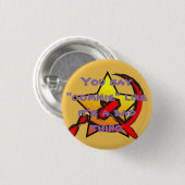 ""それのようなcommieが"悪い事"ボタンであることを言います 缶バッジ (正面&裏面)