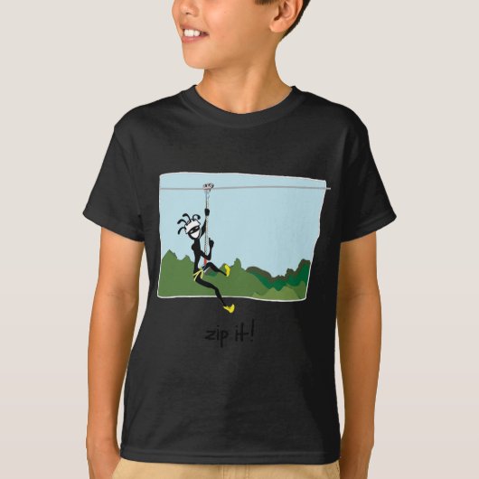 "それのファスナーを締めて下さい! " Tシャツ (正面)