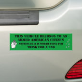 それの何ものために死ぬ価値がありません バンパーステッカー (車上)