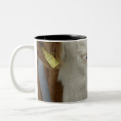 それの印を持つブラウン牛か。飼育用地のsの耳、 ツートーンマグカップ (左)