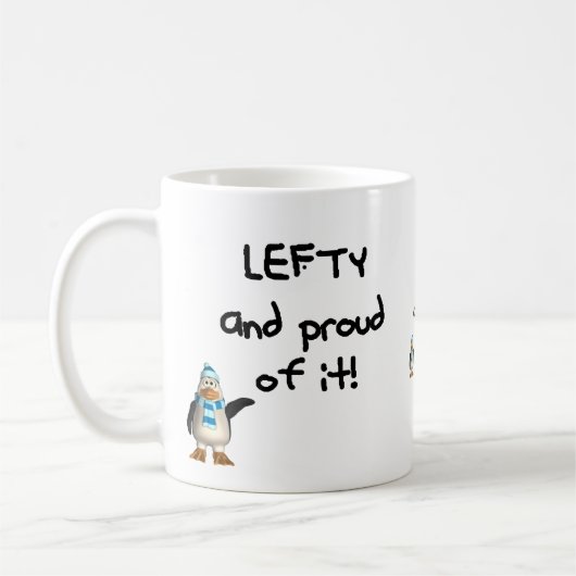 それの左利きそして誇りを持った! 左利きのおもしろい諺 コーヒーマグカップ (左)