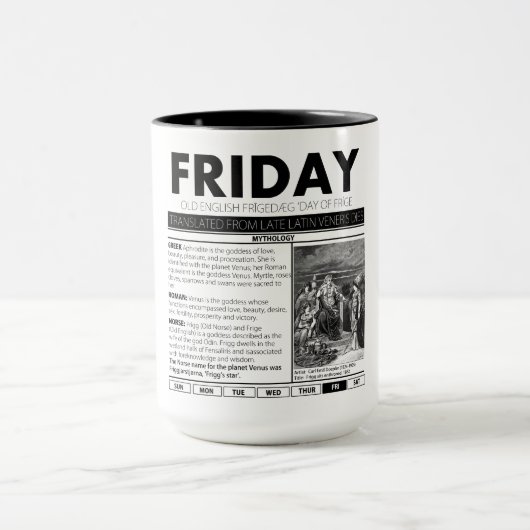 それの後ろの金曜日及び神話:  7個のコップの1個 マグカップ (中央)