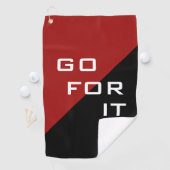 それの赤くおよび黒くモダンな幾何学的のために行って下さい ゴルフタオル (インサイチュ)