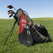 それの赤くおよび黒くモダンな幾何学的のために行って下さい ゴルフタオル (グリーン)