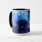 それの2匹の猫が付いているマグ マグカップ (正面左)