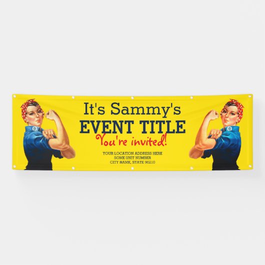 それはあなたのパーソナライズなRosieのお祝いの供給です 横断幕 (横)