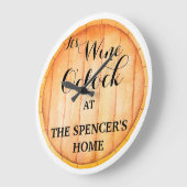 それはあなたの家にワインの時です ラージ壁時計 (傾斜)