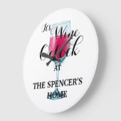 それはあなたの家にワインの時です ラージ壁時計 (傾斜)