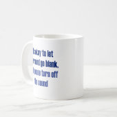 それはあなたの心がブランク行くために良いです コーヒーマグカップ (正面左)