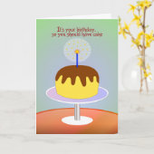 それはあなたの誕生日です従ってケーキ-カード--があるべきです カード (黄色い花)