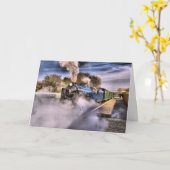 それはあなたの誕生日、蒸気の列車カードです カード (黄色い花)