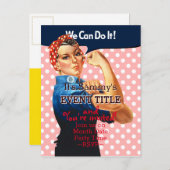 それはあなたのRosieのパーティー12の行味方されたカスタムです2 インビテーションポストカード (正面/裏面)