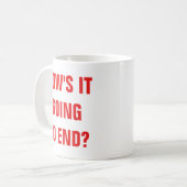 それはいかに終わる行っていますか。 クラシックなマグ コーヒーマグカップ (正面左)