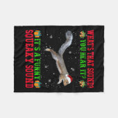 それはおもしろいのキーキーな音のクリスマスリス醜い フリースブランケット (正面(横))