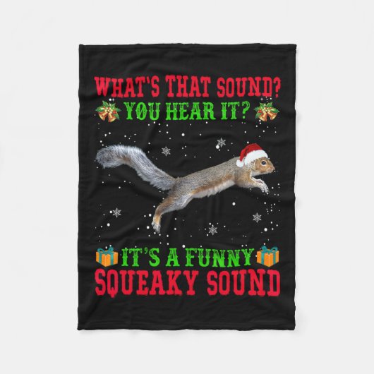 それはおもしろいのキーキーな音のクリスマスリス醜い フリースブランケット (正面)