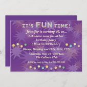 それはおもしろいのタイムの誕生日の招待状です 招待状 (正面/裏面)