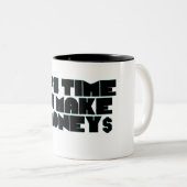 それはお金をもうける時間です ツートーンマグカップ (正面右)