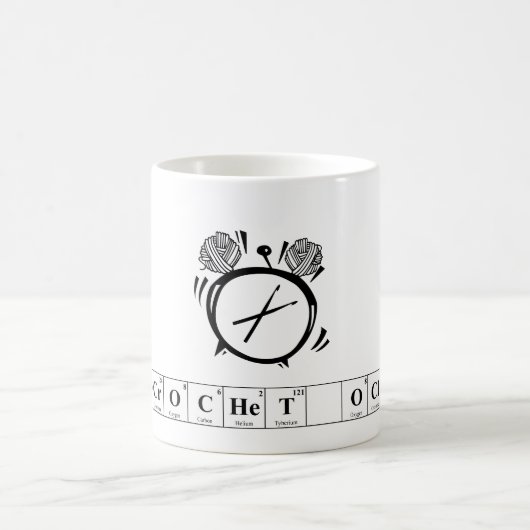 それはかぎ針編みの時の要素のコーヒー・マグです コーヒーマグカップ (中央)