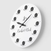 それはかぎ針編み0'時計です! ラージ壁時計 (傾斜)