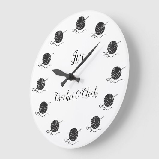それはかぎ針編み0'時計です! ラージ壁時計 (傾斜)