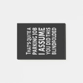 それはかなりの駐車場の仕事だ – 悪い駐車場 ポストイット (正面)