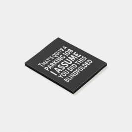 それはかなりの駐車場の仕事だ – 悪い駐車場 ポストイット