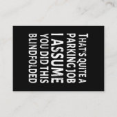 それはかなりの駐車場の仕事だ – 悪い駐車場 名刺 (正面)