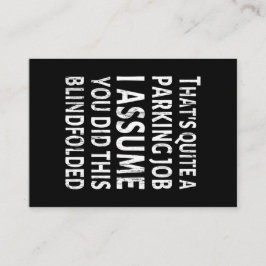 それはかなりの駐車場の仕事だ – 悪い駐車場 名刺