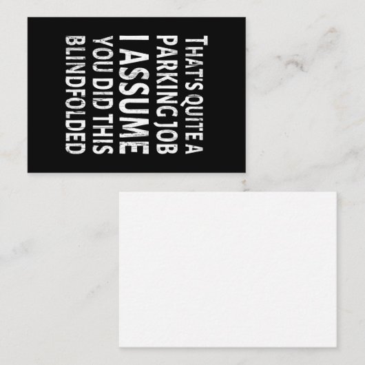 それはかなりの駐車場の仕事だ – 悪い駐車場 名刺 (正面/裏面)