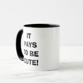 それはかわいい支払います! マグカップ (正面左)