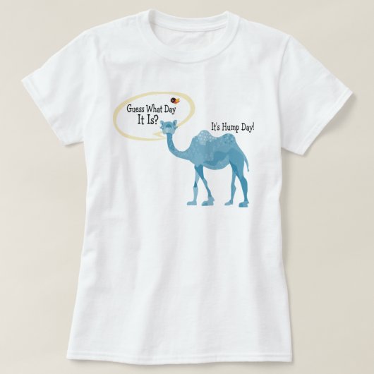 それはかわいく、おもしろいなこぶ日のラクダです Tシャツ (デザイン正面)