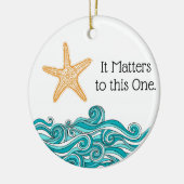 それはこの1匹のヒトデに重要です セラミックオーナメント (左)