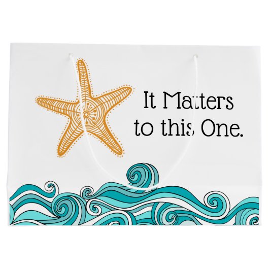 それはこの1匹のヒトデに重要です ラージペーパーバッグ (裏面)